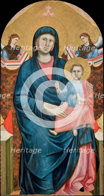 Madonna and Child Enthroned with Two Angels.