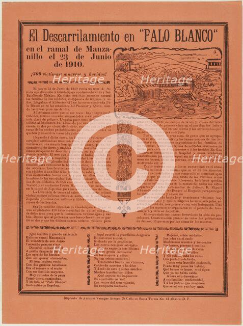 The Derailment in Palo Blanco, n.d. Creator: José Guadalupe Posada.