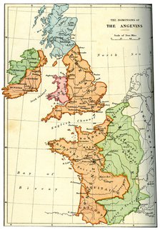 The dominions of the Angevins, 1892. Artist: Unknown