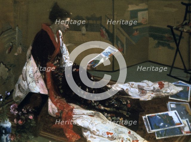 'Caprice in Purple and Gold, The Golden Screen', 1864.  Artist: James Abbott McNeill Whistler