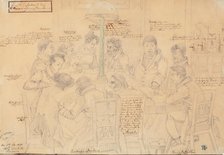 An evening of art at Senator Franz Brentano's, 1820. Creator: Ludwig Emil Grimm.