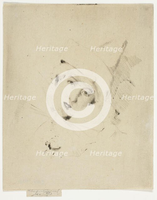 Pierrot, Portrait of the Lady A. C., 1888. Creator: Theodore Roussel.