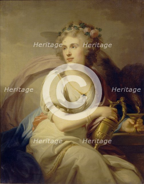 Portrait of Princess Ekaterina Fyodorovna Dolgorukova (1769-1849) as Hebe. Artist: Lampi, Johann-Baptist von, the Elder (1751-1830)
