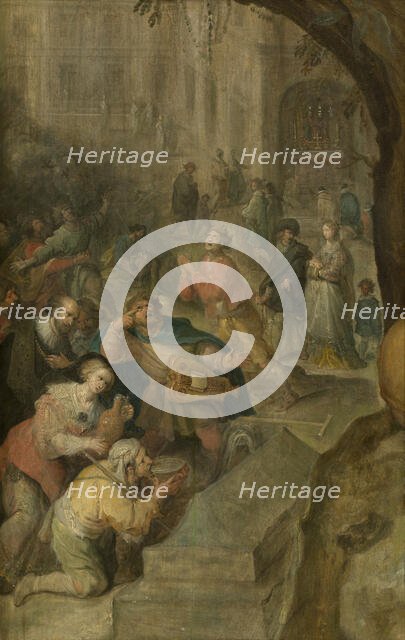 Miraculous Events at the Grave of Saint Bruno the Carthusian, 1630. Creator: Frans Francken II.