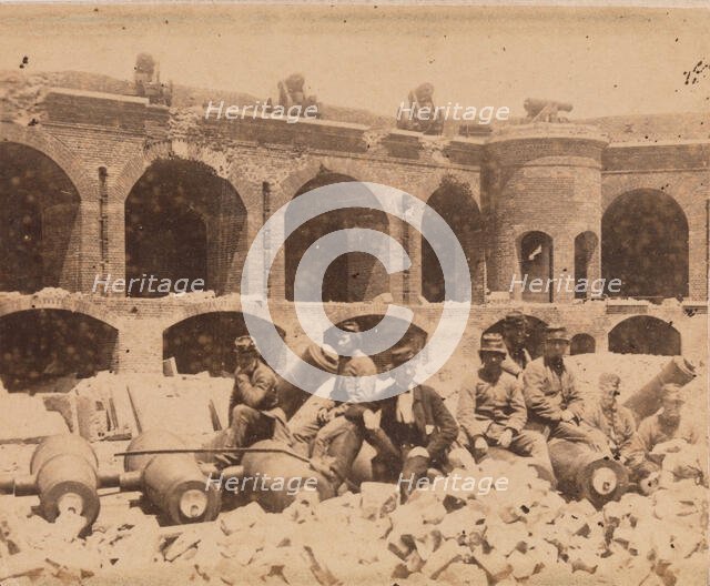 Salient with North-west Casemates, Fort Sumter, April 1861. Creator: J. M. Osborn.