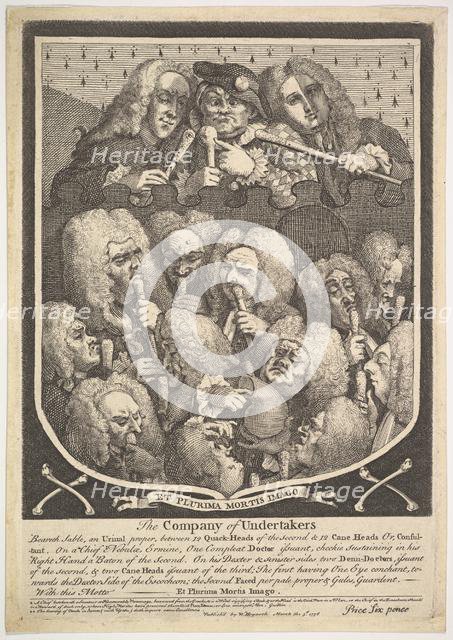The Company of Undertakers, March 3, 1736. Creator: William Hogarth.