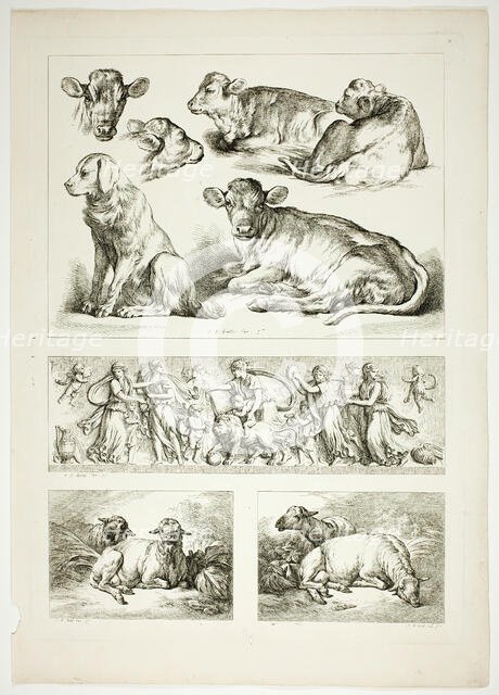 Plate 20 of 38 from Oeuvres de J. B. Huet, 1796–99. Creator: Jean Baptiste Marie Huet.