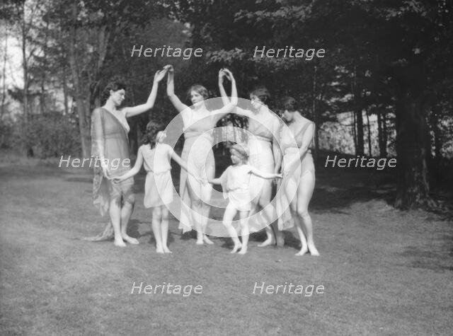 Elizabeth Duncan dancers and children, 1929 Creator: Arnold Genthe.
