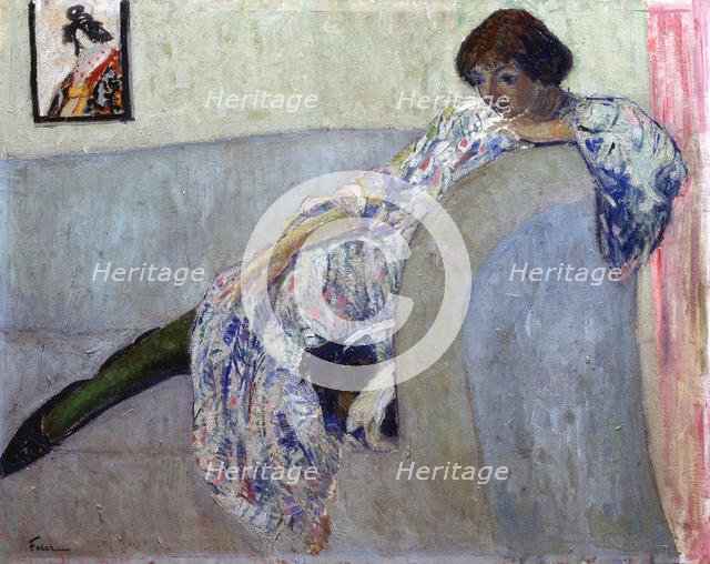 Portrait of the Poetess Vera Inber (1890-1972), 1920s. Artist: Feder, Adolphe (1886-1945)