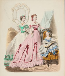 Fashion plate - Journal des Demoiselles II, 1866. Creator: Gilquin fils.