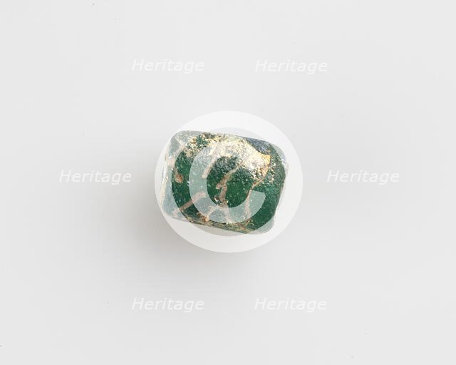 Bead, flattened tubular, Ptolemaic Dynasty or Roman Period, (1st century B.C.?). Creator: Unknown.