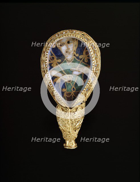 Jewelled terminal of aestel (The Alfred Jewel), 871 - 899. Artist: Unknown.