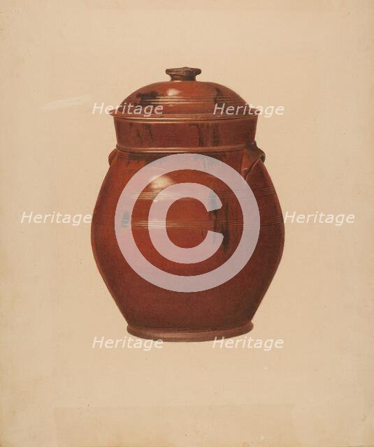 Jar with Cover, c. 1939. Creator: Alvin Shiren.