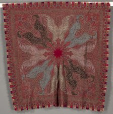 Square Multi-Season Pieced Shawl, 1880s. Creator: Unknown.