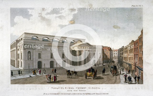 The new Covent Garden Theatre, Bow Street, Westminster, London, 1809. Artist: Anon