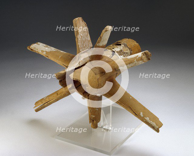 Hub and spokes of chariot wheel, XVIIIth Dynasty (c1540 BC-c1292 BC). Artist: Unknown.