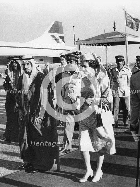 The Queen arrives by Concorde in Kuwait, 1979. Artist: Unknown