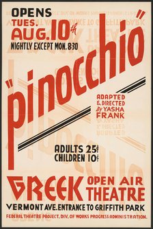 Pinocchio, Los Angeles, 1937. Creator: Unknown.