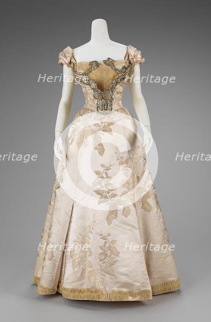 Ball gown, French, 1895-1900. Creator: House of Worth.