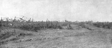 'Le depart de l'attaque; en terrain reconquis: les defenses allemandes bouleversees..., 1916 (1924) Creator: Unknown.