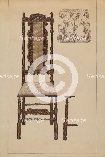 Side Chair, 1935/1942. Creator: Unknown.