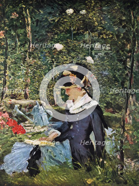 'Young Girl on the Threshold of the Garden at Bellevue', 1880.Artist: Edouard Manet