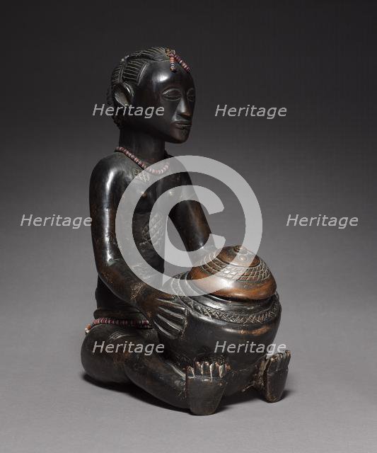 Female Bowl-Bearing Figure, late 1800s-early 1900s. Creator: Unknown.