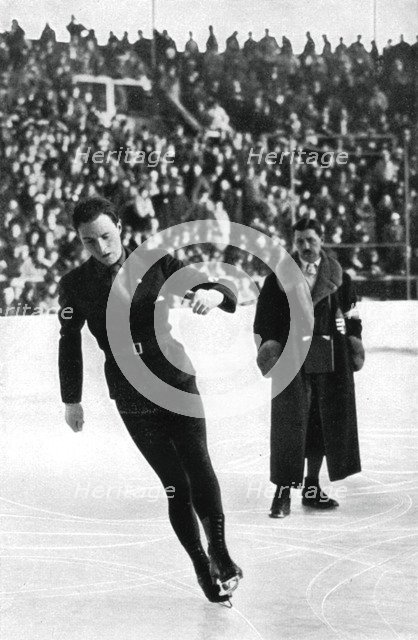 Karl Schäfer, Austrian figure skater, Winter Olympic Games, Garmisch-Partenkirchen, Germany, 1936. Artist: Unknown
