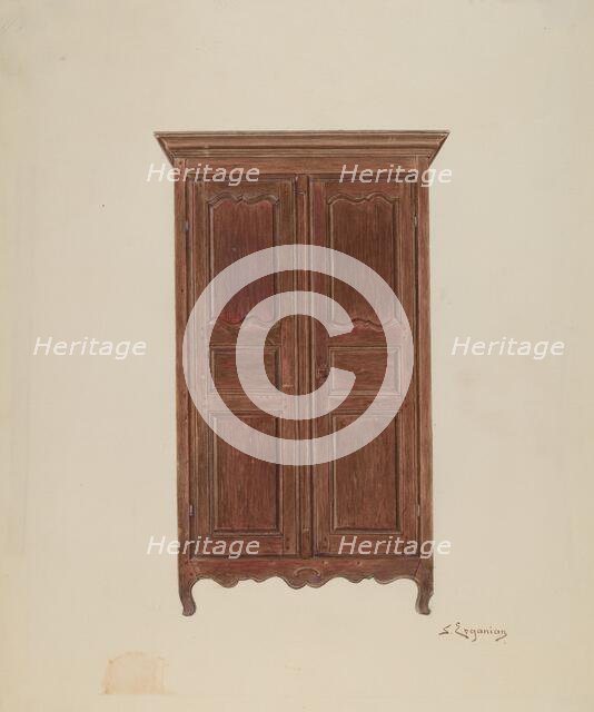 Armoire, c. 1939. Creator: Sarkis Erganian.
