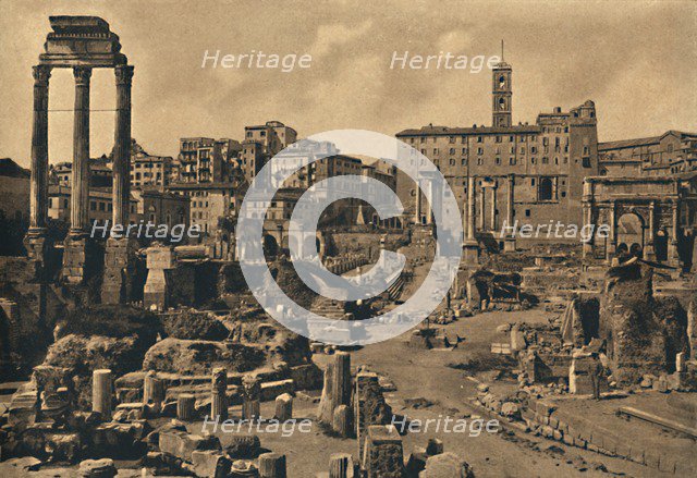 'Roma - The Roman Forum and the Capitoline Hill', 1910. Artist: Unknown.