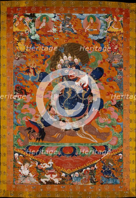 Yamantaka, Destroyer of the God of Death, early 18th century. Creator: Unknown.