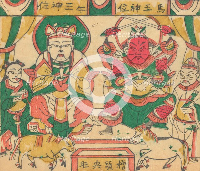 One hundred thirty-five woodblock prints including New Year's pictures (nianh..., 19th-20th century. Creator: Unknown.