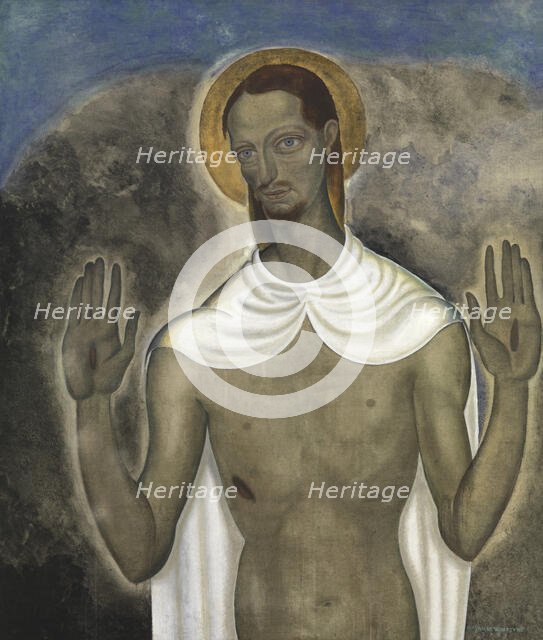 Christ Showing His Wounds, 1921. Creator: Gustave van de Woestijne.