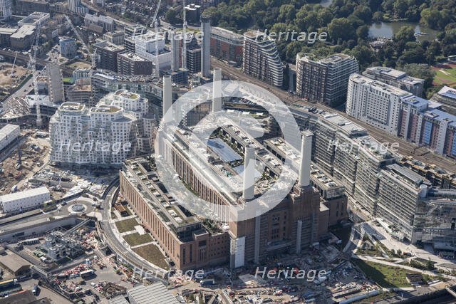 The former Battersea Power Station undergoing renovations, Nine Elms, Greater London Authority, 2021 Creator: Damian Grady.