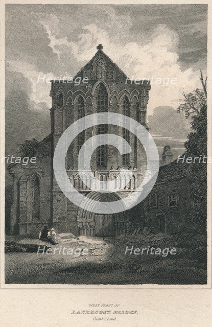 'West Front of Lanercost Priory. Cumberland', 1814. Artist: John Greig.