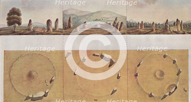'Stone Rings - Old Keig, Balquhain, Balgorkar', 1827, (1946). Artist: I Logan.