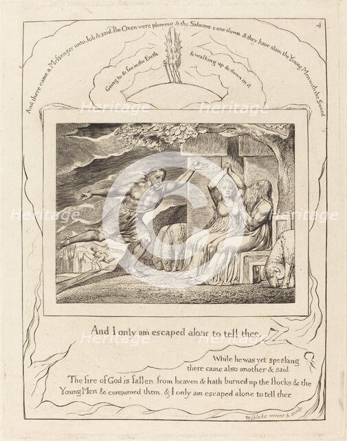The Messengers Tell Job of His Misfortunes, 1825. Creator: William Blake.