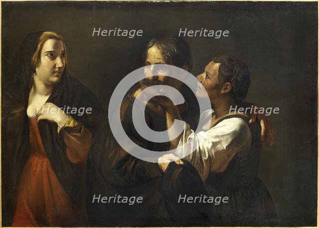 The Procuress or The Old and the Young Courtesan, ca 1625. Creator: Caroselli, Angelo (1585-1653).