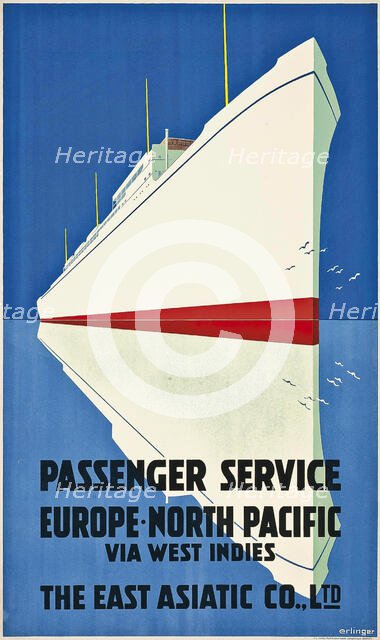 The East Asiatic Company - Passenger Service, c1934. Creator: Erlinger, M. (active 1930s).