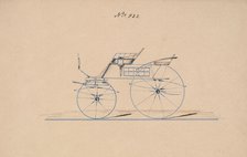 Design for 4 seat Phaeton, no top, no. 932, 1850-70. Creator: Brewster & Co.