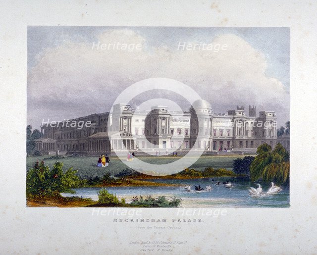 View of Buckingham Palace, Westminster, London, c1830. Artist: Anon