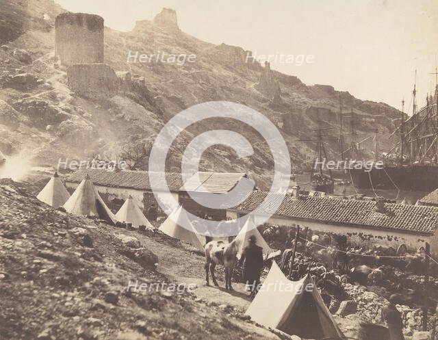 The Genoese Castle, Balaklava, 1855. Creator: Roger Fenton.