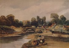 'A Village on a River', c1824, (1935). Creator: Peter de Wint.