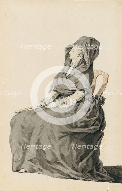 Portrait of Marie Antoinette during her trial, 1793. Artist: Anonymous  