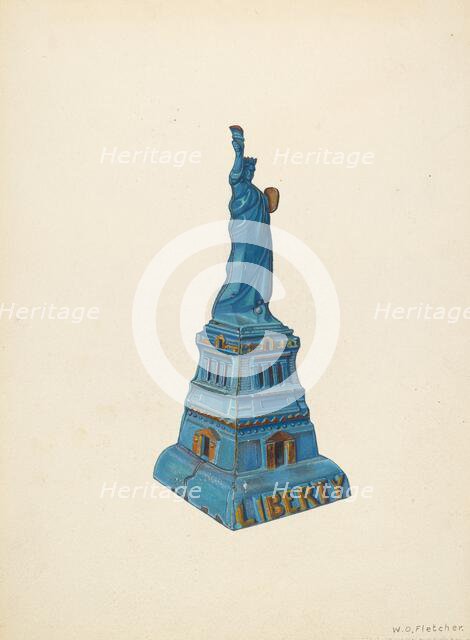 Bank: Statue of Liberty, c. 1940. Creator: William O. Fletcher.