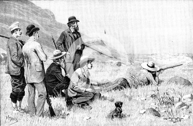 Boer and British Shots: a friendly trial of skill in Swaziland, 1890. Creator: H. F. Davey.