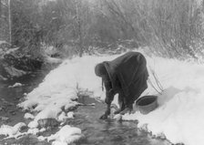 A winter day-Apsaroke, c1908. Creator: Edward Sheriff Curtis.