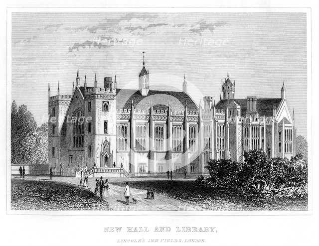New Hall and Library, Lincoln's Inn Fields, London. Artist: Unknown