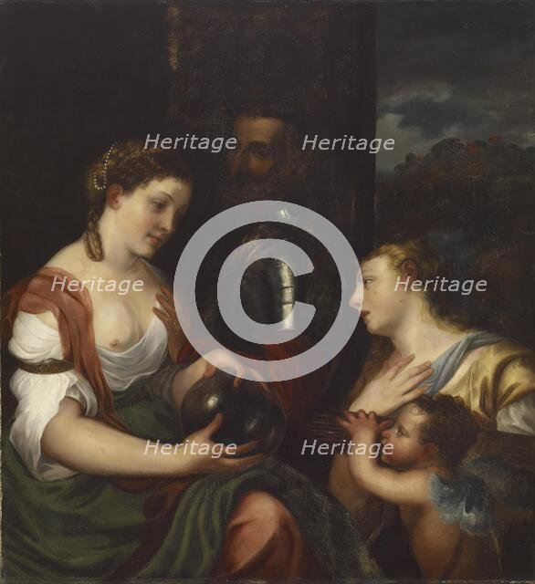 Copy of Titian's "Allegory of Alfonso d'Avalos, Marchese del Vasto", c1833. Creator: Alfred Jacob Miller.