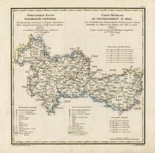 General Map of Orel Province: Showing Postal and Major Roads, Stations and..., 1822. Creators: Vasilii Petrovich Piadyshev, Finaghenof.